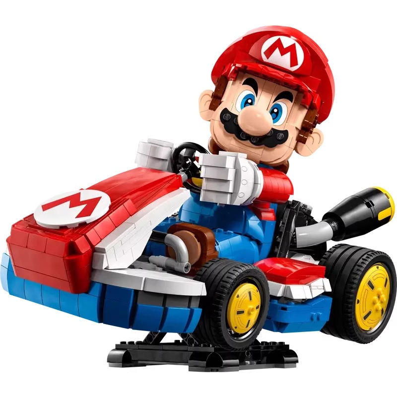Cross-Border Compatible Lego Super Mario Mario Kart Mario Kart Assembled Building Block Toy Gift