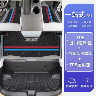 Ayaqaltılar (Kovriklər), Suitable for EAN Y Foot - model-25-21-aian-yplushigh-end-full-surround-double-layer-color-strips-package-door-sill-mats-chenille-carpets-trunk-mats