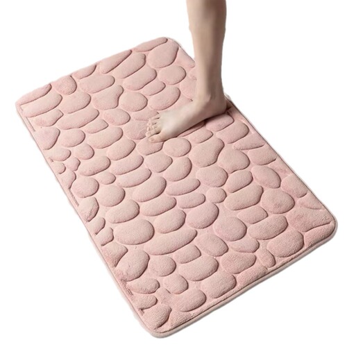 Eel heat thick gravel pressed floral mat bathroom shower area anti-slip absorbent mat bathroom door anti-slip