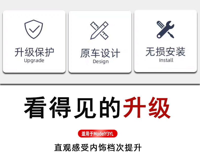 Suitable for Tesla's new Model Y/3/YL car steering wheel button decorative protective sticker interior modification