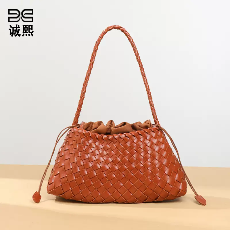 源头工厂直播爆款单肩女包时尚编织包包百搭腋下包复古子母手提包