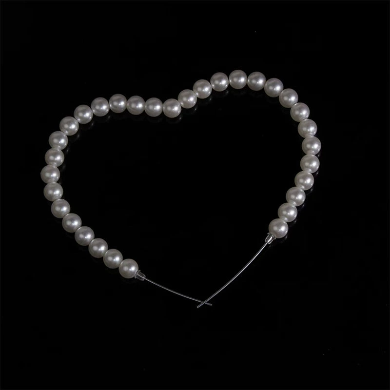 Decorations handmade from pearl with bow, chain with beads, wholesale, bouquet
