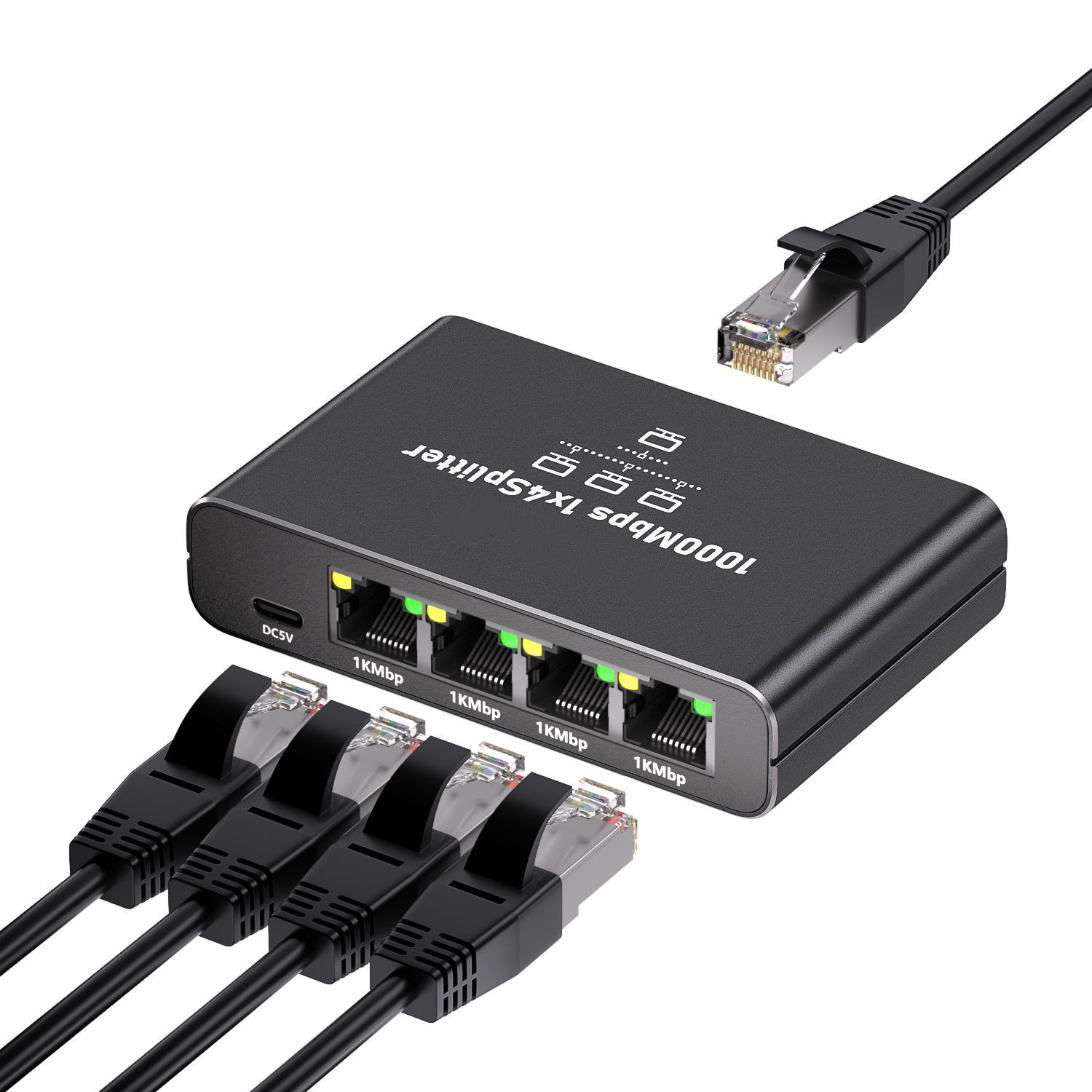 Gigabit network distributor 1 point 4 broadband network switch one point three network splitter network cable RJ one point two