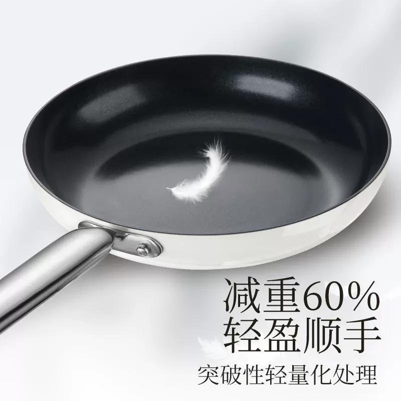 Сковорода Deshilang Titanium Ceramic Uncoated, высокоточная, с антипригарным покрытием DP915-F24WH