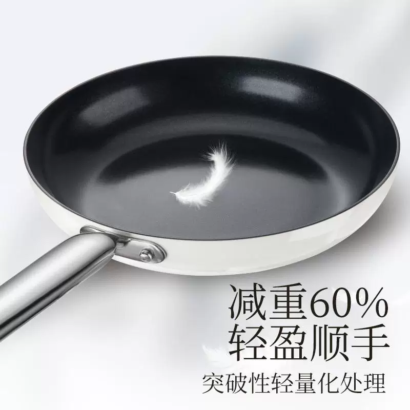 Сковорода Deshilang Titanium Ceramic Uncoated, высокоточная, с антипригарным покрытием DP915-F24WH