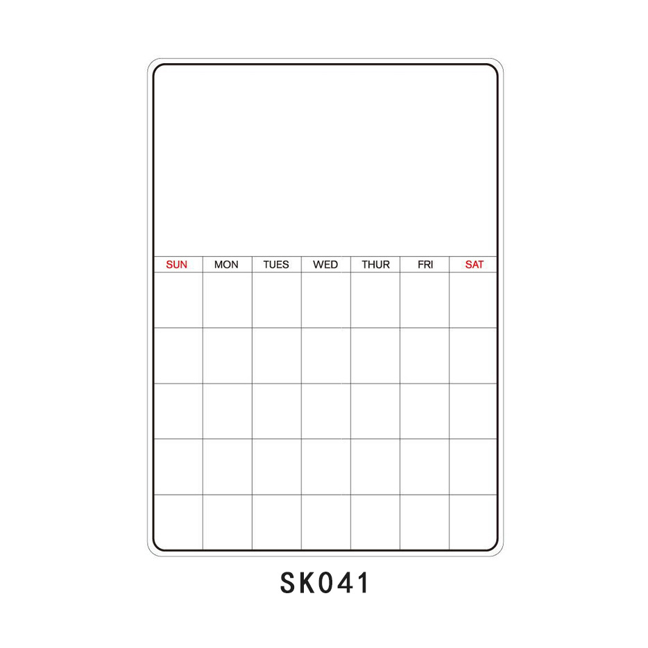 Horario de calendario mensual transfronterizo borrable A3 tablero de mensajes de notas magnéticas escritura pizarra suave etiqueta engomada del refrigerador extraíble