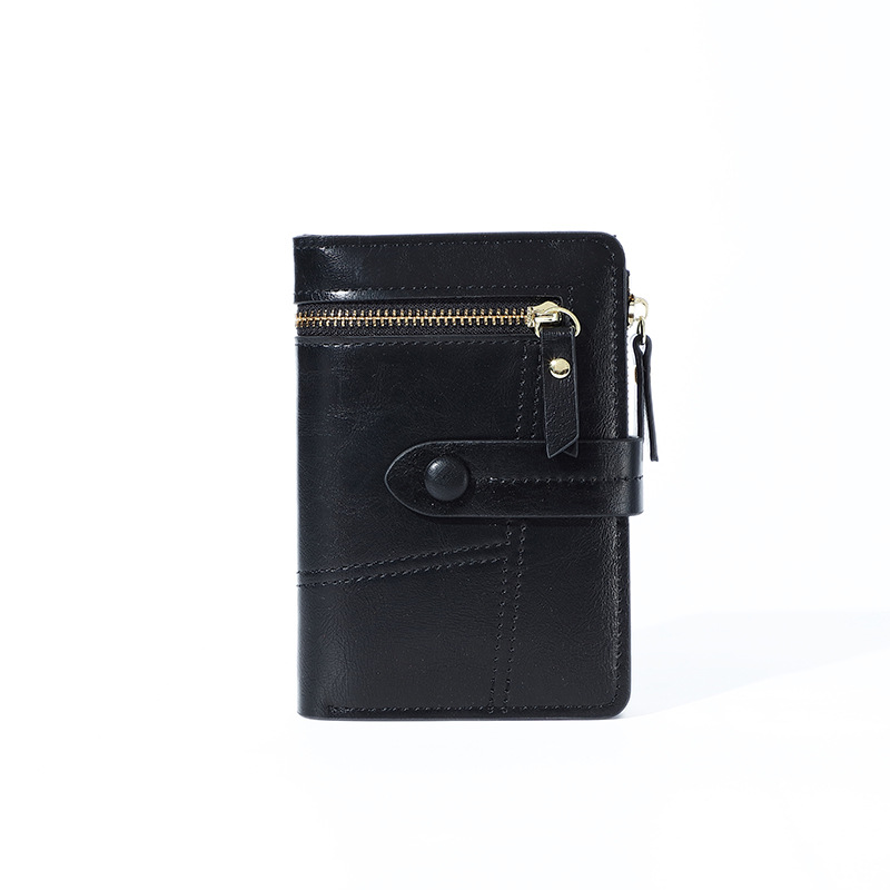 Haitao nueva cartera de mujer pu cremallera corta monedero estilo coreano estudiante plegable multifuncional cartera de mano