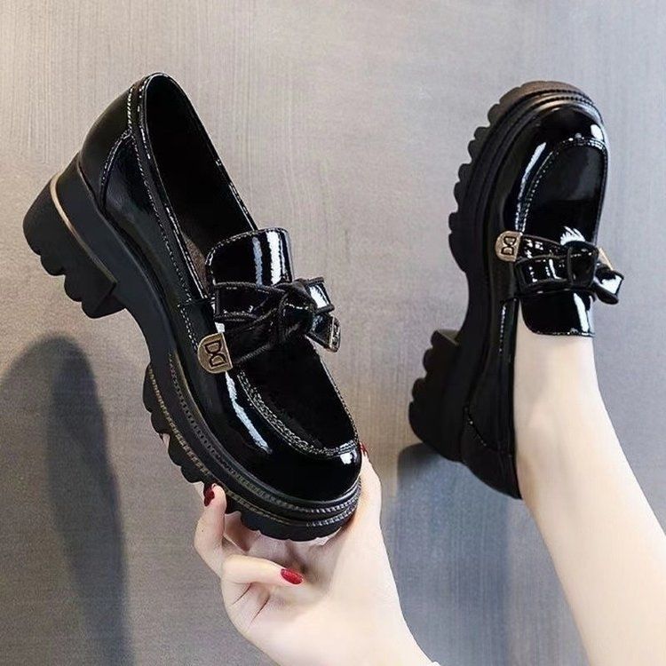 Zapatos de Lefour de primavera y otoño de 2026 nuevas tendenciasjk estilo británico con suela gruesa y suave zapatos de cuero versátiles