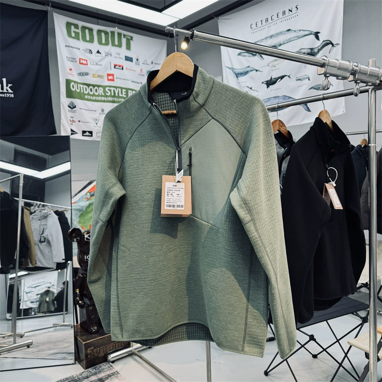 Доступный! Трехмерный флис в клетку! Динамичное тепло для активного отдыха, унисекс-пуловер на молнии, модный.