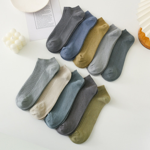 Socks Men's Socks Summer Sweat-Absorbent Thin Xinjiang Pure Cotton Shallow Mouth Men's Boat Socks Deodorant Zhuji Men's Socks Invisible Socks
