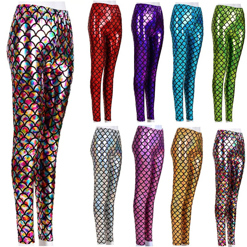 Cross-Border Hot-Selling Fish Scale Pattern 3D Printed Tight Leggings for Women, European and American Style Cosplay Yoga Pants, Shiny and Fashionable Cross-Border Hot-Selling Fish Scale Pattern 3D Printed Tight Leggings for Women, European and American Style Cosplay Yoga Pants, Shiny and Fashionable