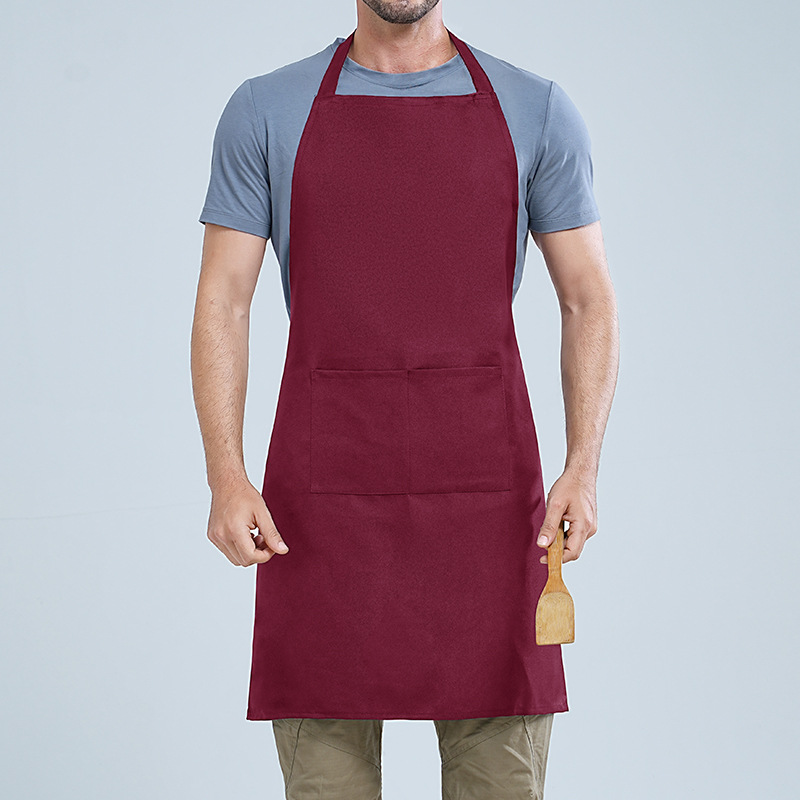 Transfronterizo Amazon halter poliéster delantal logotipo personalizado restaurante occidental café ropa de trabajo hogar cocina delantal