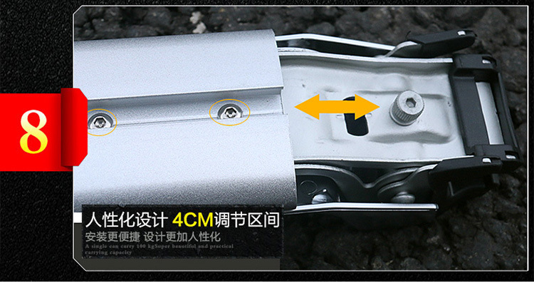 Neutral Car Luggage Rack Aluminum Alloy Travel Suitcase Bicycle Rack Crossbar Roof Rack Weight Strong Crossbar Rack