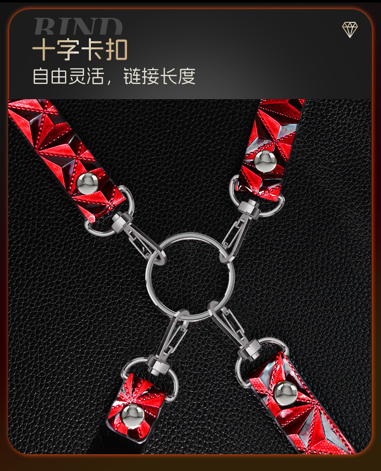 Adult Bondage Set with Hand and Foot Cuffs, Nipple Clamps, Oral Ball and Blindfold — detail image 16