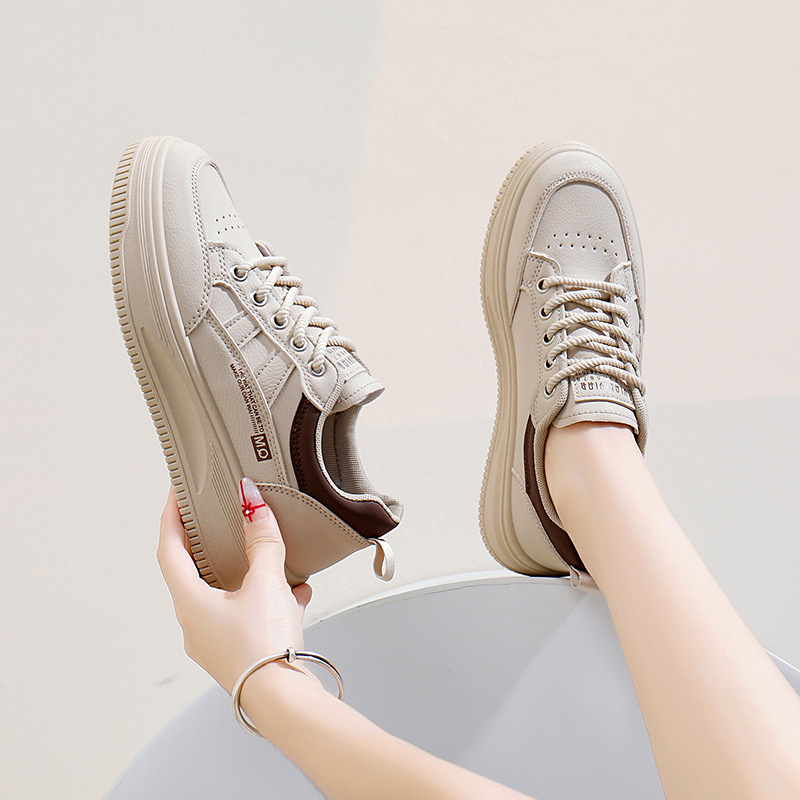 2024 autumn white new Korean version ins student height increasing thick soled sports board casual shoes female 8612_voghion.com
