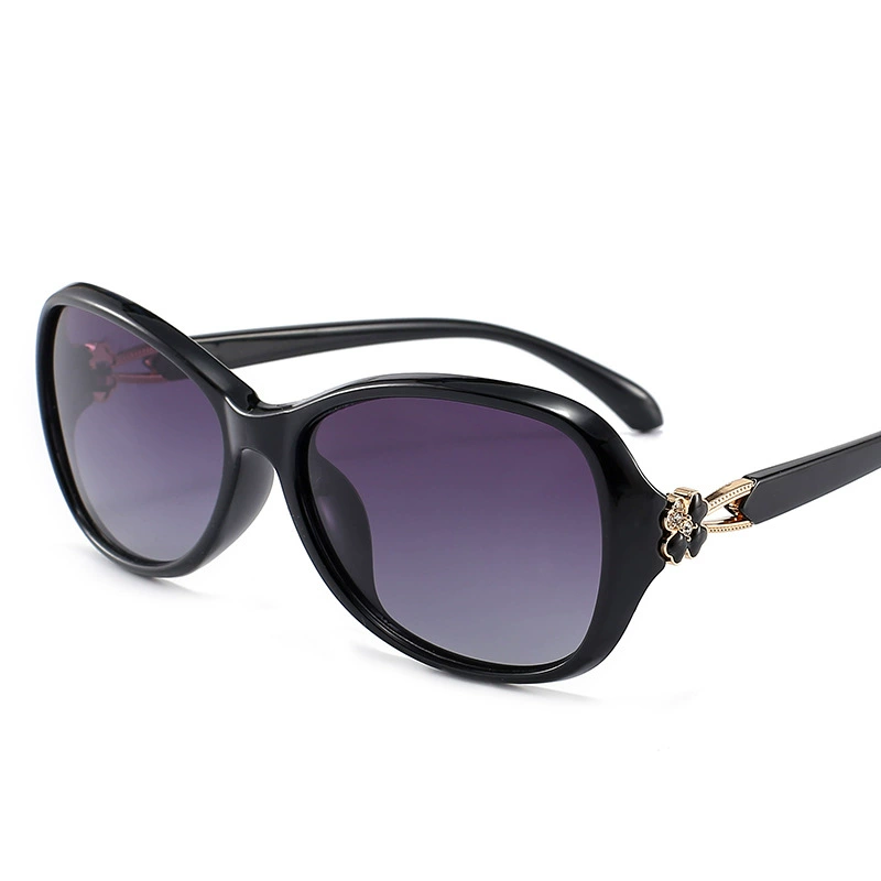 Полноправные женские polarized солнцезащитные очки двухцветные с цветочным стилем пляжный стиль модные водитель зеркальные 2214