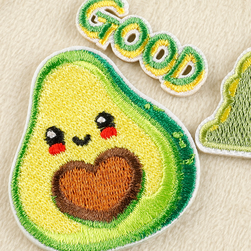 刺繍ラベル衣類アクセサリー自己粘着パッチフルーツ動物漫画 diy オリジナル刺繍パッチ布パッチ|undefined