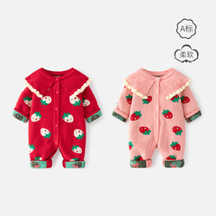 公主風嬰兒連體衣春秋A類披肩嬰兒連體衣嬰兒衣服加厚連體衣嬰兒