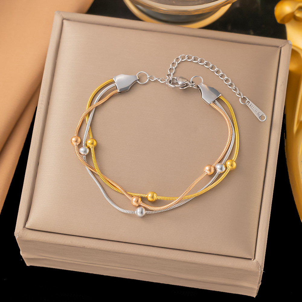 10g Weight 0.03µm-0.05µm Gold Plating Thickness PVD Coated Gold Plating Process Real Gold Plated Plating Material Bracelets, Necklace Classification ball chain, cable chain Chain Type 1 Piece Quantity Casual, Daily Occasion 304 Stainless Steel Material Geometric, Heart Shape Pattern All Seasons Season Women's Gender Elegant, Sweet Style Waterproof Non Tarnish, Round, Plating Craft PVD Coated Real Gold Plated Geometric Heart Shape 304 Stainless Steel Elegant Sweet Waterproof Non Tarnish Bracelets Necklace 5