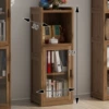 Transparent door gap cabinet four layers (brown)