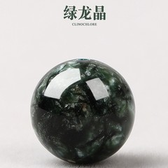 天然水晶ルースビーズグリーンドラゴンクリスタルルースビーズシングルラウンドビーズ diy 手作りビーズブレスレットネックレスアクセサリー材料