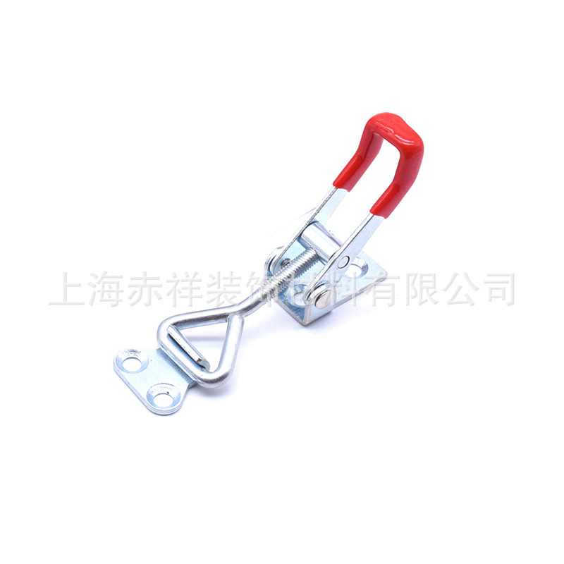 Heavy-duty hierro hebilla ajustable cerradura clip caja hebilla accesorio puerta tipo rápido abrazadera accesorios 4001 dos agujeros