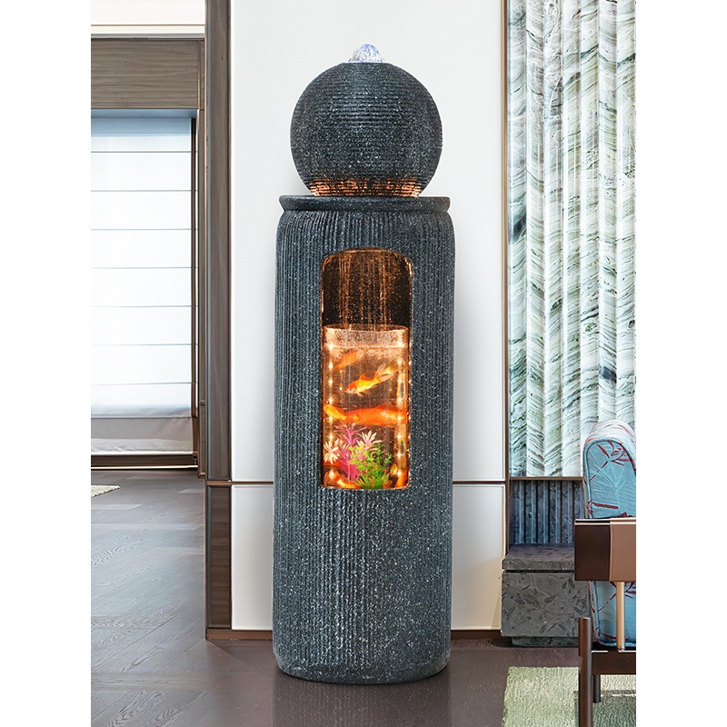 风水球落地招财摆件假山流水喷泉景观循环水办公室客厅装饰品鱼池