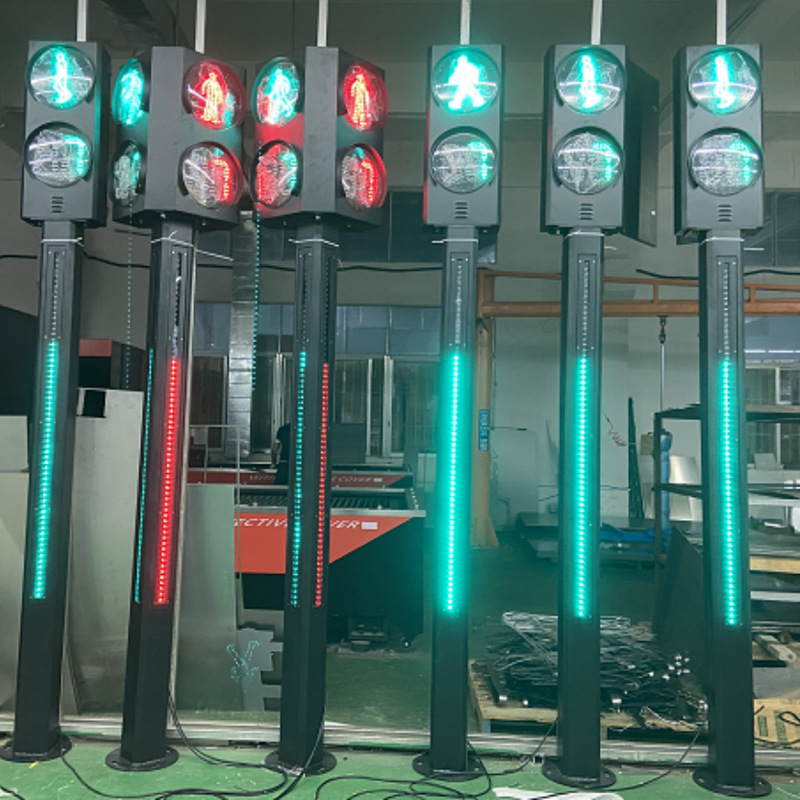 Robot de voz luz corriente peatonal cruce tipo Pilar semáforo luz de señal de Cuenta regresiva integrada