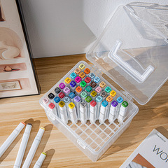 Marker base box, 48 colors and 80 colors stationery storage box, transparent box, portable marker storage box