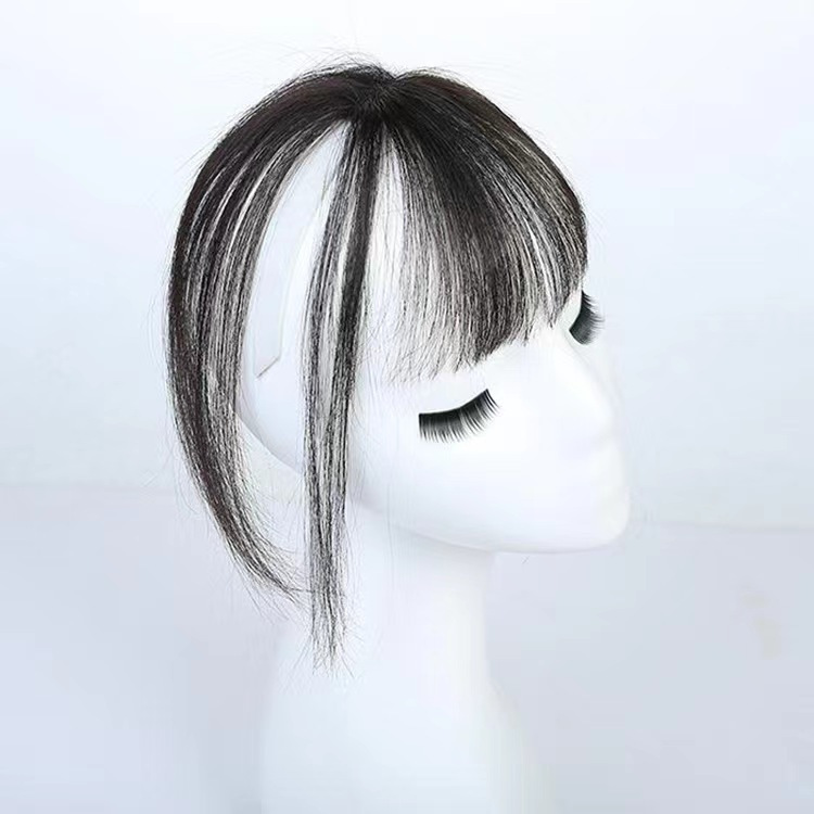 女性用ウィッグ、3D頭上ヘアピース、ふわふわ、自然、目に見えない、ネットセレブ、リアルな前髪ピースを模擬して製造、メーカー卸売|undefined