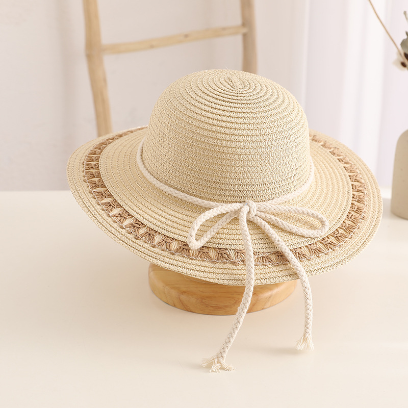 Women's Simple Style Bow Knot Flat Eaves Straw Hat display picture 6