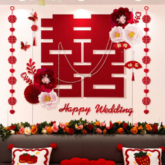 結婚式の部屋の装飾セット、新居の装飾、花飾り、花嫁の寝室、花婿の部屋、結婚式用品一式、結婚式用品一式