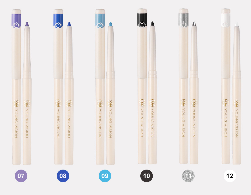 YOUNG VISION 12-piece box eyeliner gel pen is not easy to smudge eyeliner gel pen, colored eyeliner gel pen undefined