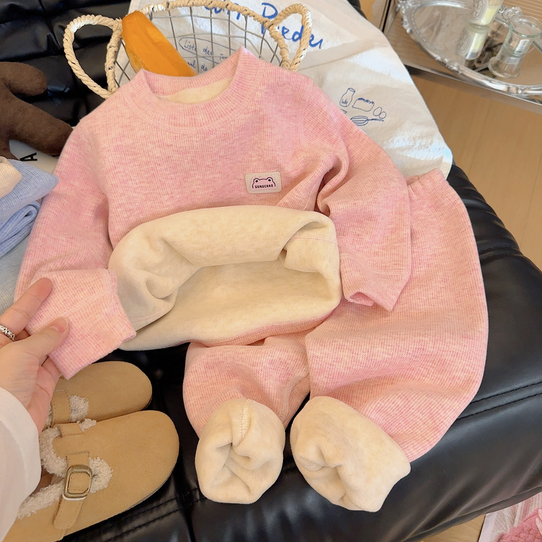 Set of bear koala velvet-pink