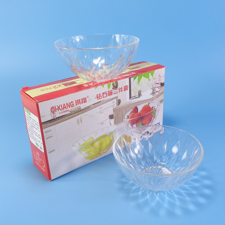 Glass Diamond Bowl Four-piece Set Two-piece Set Crystal Bowl Set Diamond Bowl Plate Six-piece Set Gift Promotional Gift Box Glass Diamond Bowl Four-piece Set Two-piece Set Crystal Bowl Set Diamond Bowl Plate Six-piece Set Gift Promotional Gift Box