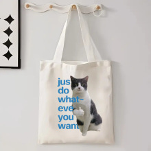 外贸跨境男女节日新年帆布包学生便携收纳手提包购物旅行单肩包