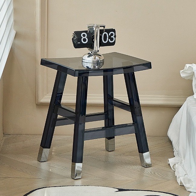 Transparent Acrylic High Stool, Light Luxury High Chair, Café Stool, Fashionable Ladder, Internet Celebrity Crystal Bar Chair