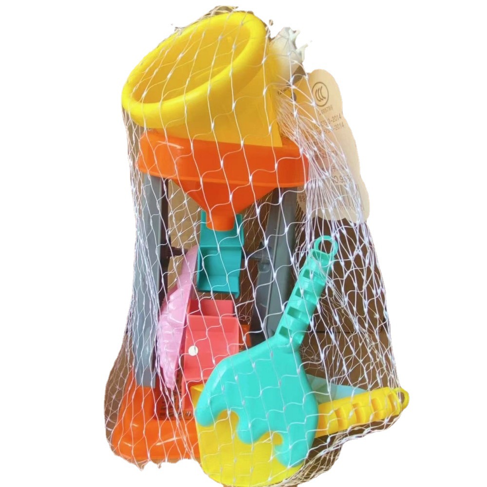 Juguetes de arena para niños reloj de arena pequeña pala juguetes de playa conjunto de seis piezas traje juguetes de agua 2 yuanes grandes almacenes al por mayor
