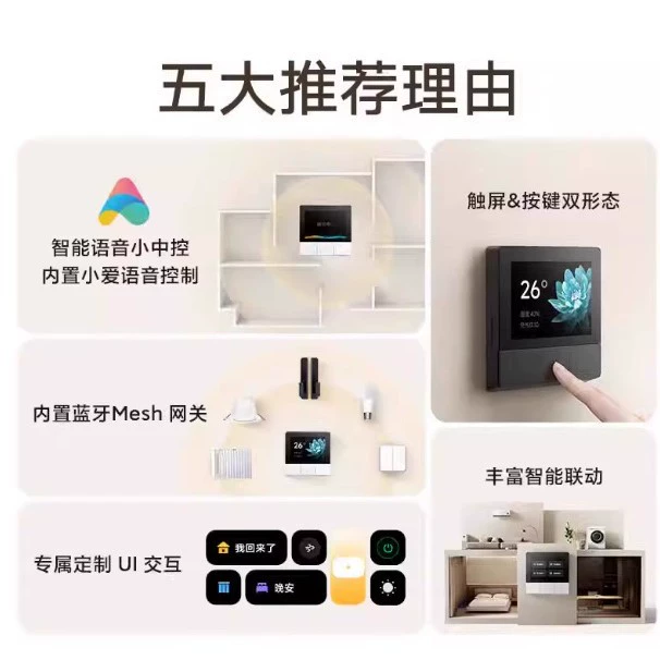 Подходит для панели умного дома Mijia, центрального управляющего экрана, Bluetooth-шлюза, умного контроля панели дома