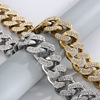 Choker stainless steel, chain, 750 sample gold, suitable for teen