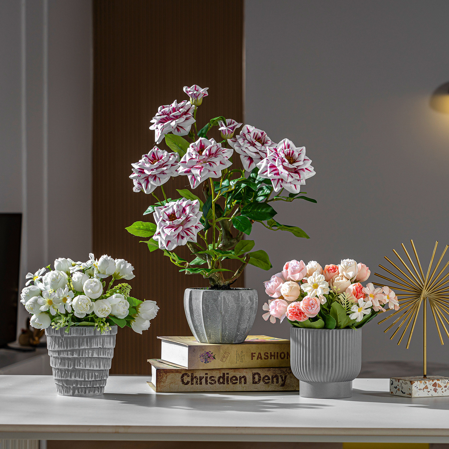 仿真绿植桌面小摆件ins仿真花亚马逊假花束小盆栽客厅家居装饰