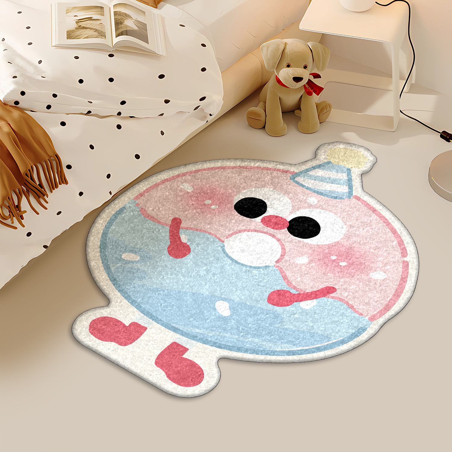 Cue And Rendy Oas-shaped Imiaion Cashmere Floor Bedroom Bedside Decoraive Foo Ma, Enrance Door Dus Removal_voghion.com