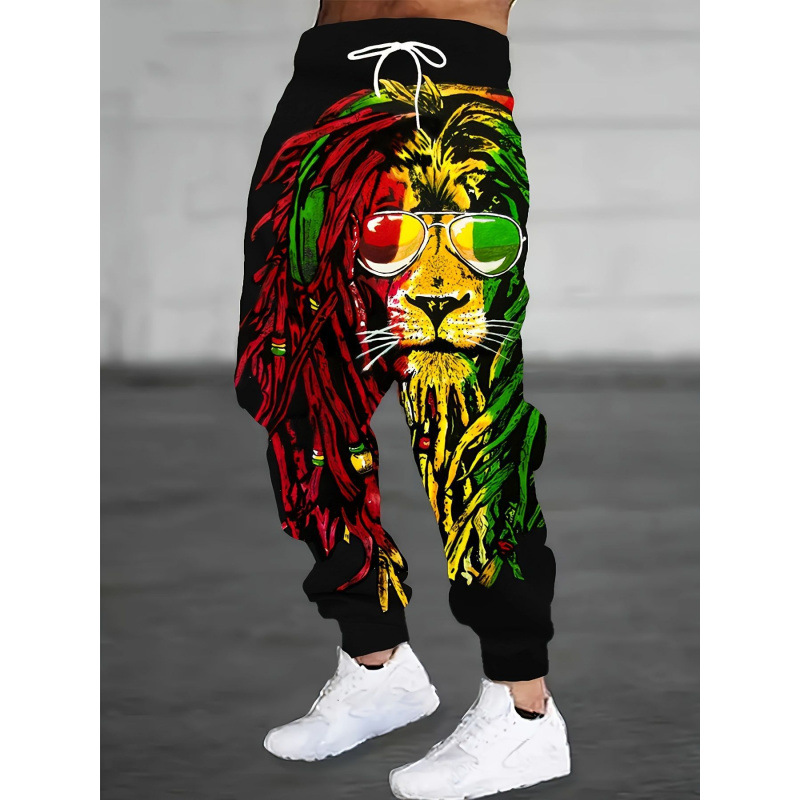 Otoño de 2025 nuevos pantalones casuales europeos y estadounidenses transfronterizos pantalones de impresión digital 3D directos de fábrica