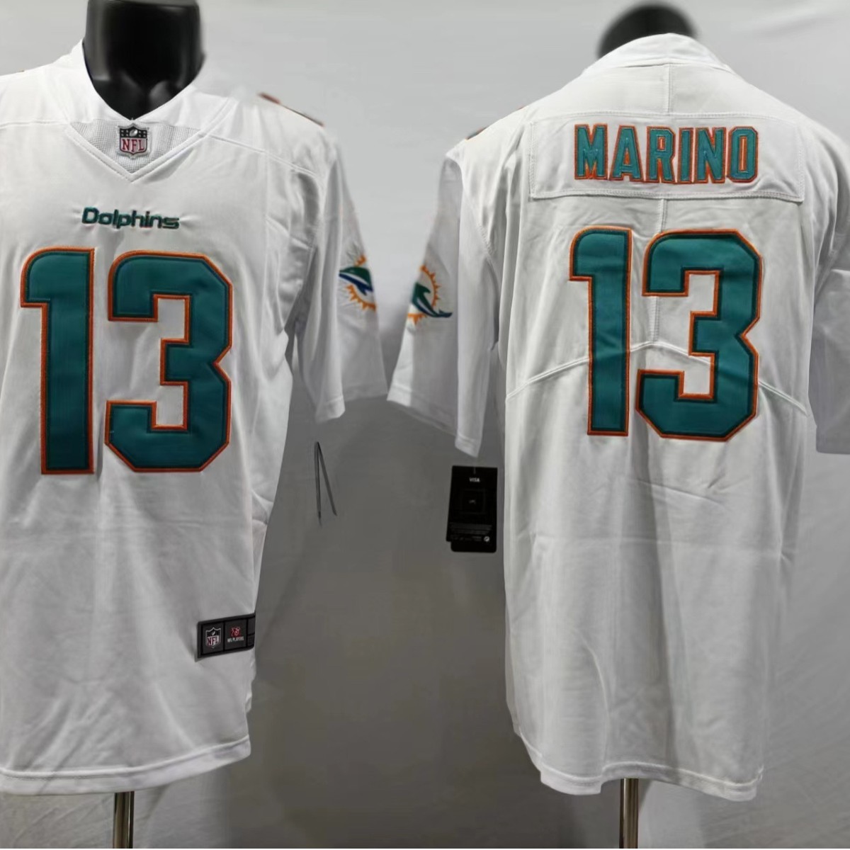2026 NFL short-sleeved Dolphins jersey, second-generation embroidered, available for cross-border trade.