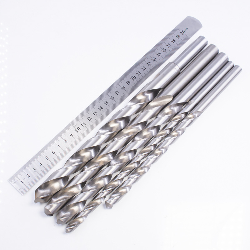 HSS加长麻花钻头超长直柄高速钢钻咀金属木工铜铝合金深孔打孔器