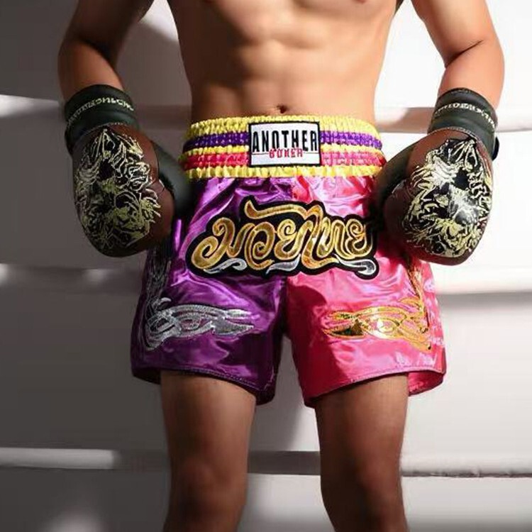 Wholesale Boxing Pants, Fighting Shorts, Muay Thai Shorts, Boxing and Sanda Training Shorts, Unisex Patchwork Style
