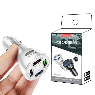 4USB fast Charge Car – Mobil şarj cihazları - 4usb-fast-charge-white-small-white-box-packaging-no-inner-support