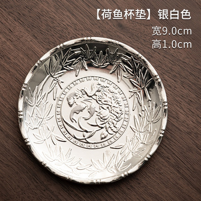 Transfronterizo fábrica directa aleación posavasos taza de té aislamiento posavasos hoja residual posavasos Kung Fu ceremonia del té Accesorios