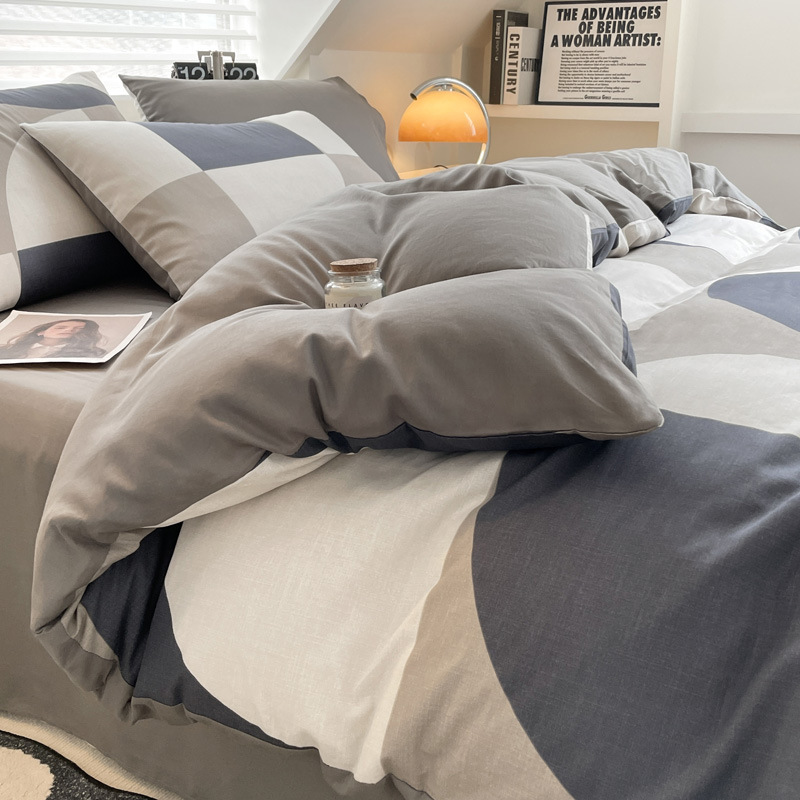 Nordic Style Cotton Bedding Set For Single Bed And Double Bed_voghion.com