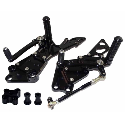 Suitable for Ktm Duke 125 200 390 11-17 Duke Modified Adjustable Raised Footrests with Rearward Movement (Motorcycle pedals) - black